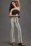 Frame Le Slim Palazzo Patch Pocket High Waist Wide Leg Jeans In Blue