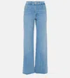 Frame Le Palazzo High-rise Wide-leg Jeans In Blue