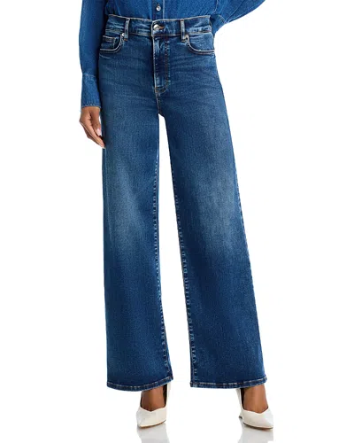 Frame Le Pixie Slim Palazzo High-rise Wide-leg Stretch Jeans In Skywalk