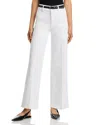 Frame Le Slim Palazzo High Rise Wide Leg Jeans In White In White