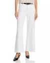 Frame Le Slim Palazzo High Rise Wide Leg Jeans In White In White