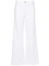 Frame Le Slim Palazzo High-rise Wide-leg Jeans In White