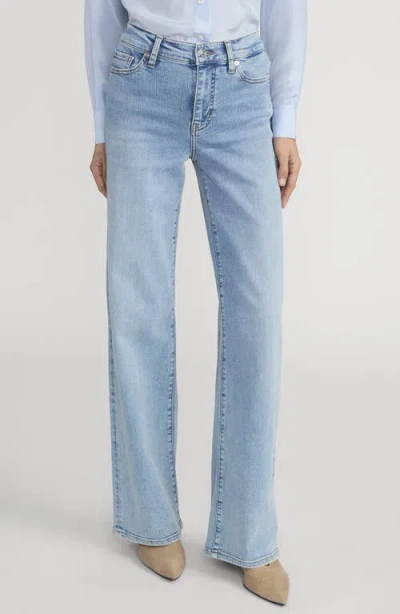 Frame Le Slim Palazzo High Waist Wide Leg Jeans In Blue