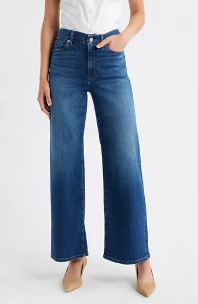 Frame Le Slim Palazzo High Waist Wide Leg Jeans In Blue