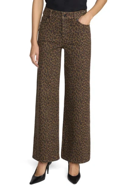 Frame Le Slim Palazzo High Waist Wide Leg Jeans In Burgundy