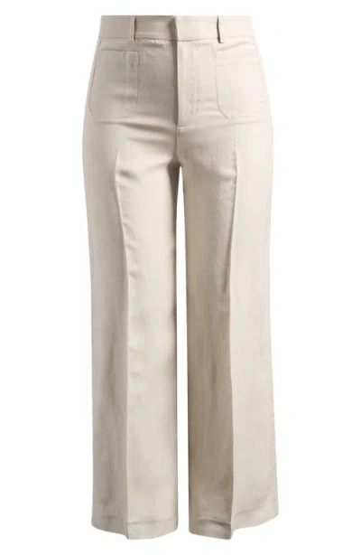 Frame Le Slim Palazzo High Waist Wide Leg Pants In Flax