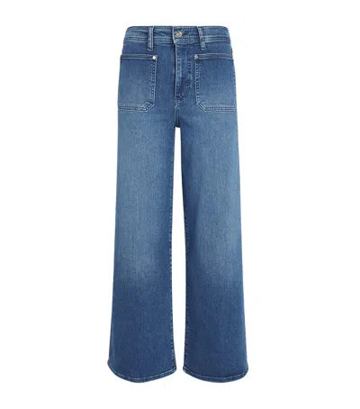 Frame Le Slim Palazzo High-rise Wide-leg Jeans In Blue
