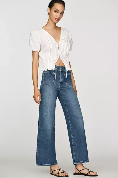 Frame Le Slim Palazzo High-rise Wide-leg Jeans In Multi
