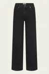 Frame Le Slim Palazzo In Destroyer In Black