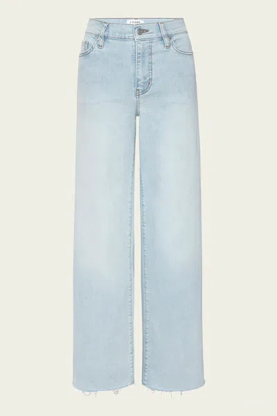 Frame Le Slim Palazzo In Preen Raw After In Blue
