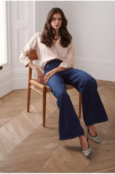 Frame Le Slim Palazzo In Trick In Blue