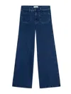 Frame Le Slim Palazzo Pants In Thunderstorm In Blue