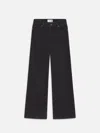 Frame Le Palazzo Crop Wide Leg Jeans In Black
