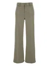 Frame Le Slim Palazzo Patch Pocket High Waist Wide Leg Jeans In Green