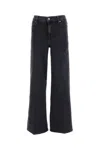 Frame Le Slim Palazzo Jeans In Black