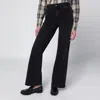 Frame Slim Palazzo Trousers Belt Loops In Black
