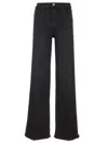 Frame Le Slim Palazzo High Waist Wide Leg Jeans In Black