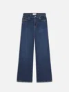 Frame Blue Wide Jeans With Drawstring In Blue