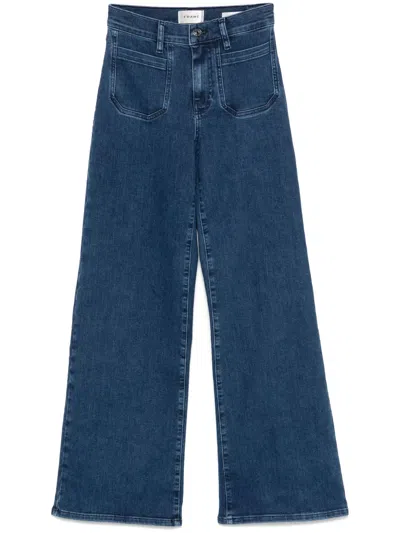 Frame Le Slim Palazzo Jeans In Blue