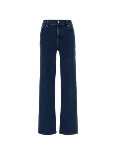Frame Womens Rinse The Hang Five-pockets Straight-leg Mid-rise Denim Jeans In Blue