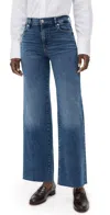 Frame Denim Le Slim Canals Raw After Palazzo Jean In Blue