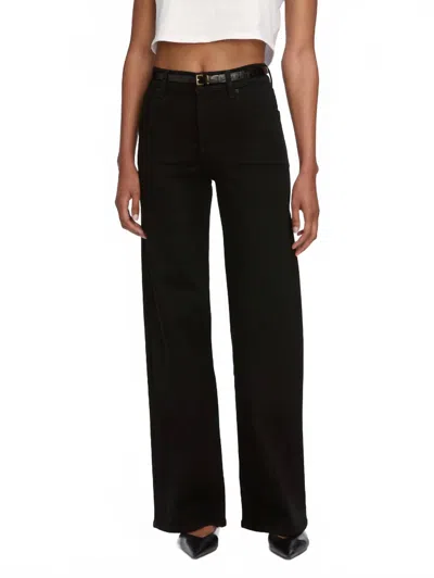 Frame Le Slim Palazzo Jeans In Black