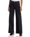 Frame Le Slim Palazzo High Waist Wide Leg Jeans In Black