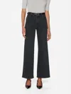 Frame Le Slim Palazzo Jeans In Destroyer In Black
