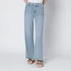 Frame Le Slim Palazzo Jeans In Tribute Light Blue In Black