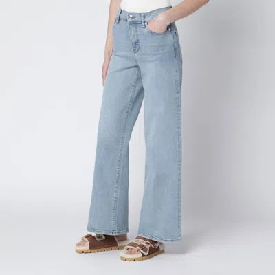 Frame Le Slim Palazzo Jeans In Tribute Light Blue