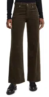 Frame Le Slim Palazzo Pocket High Waist Wide Leg Jeans In Brown