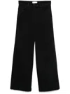 Frame Le Slim Palazzo Wide Leg Jeans In Schwarz