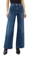 Frame Le Slim Palazzo Pants In Thunderstorm In Blue