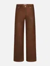 Frame Le Slim Palazzo Leather Pants In Brown