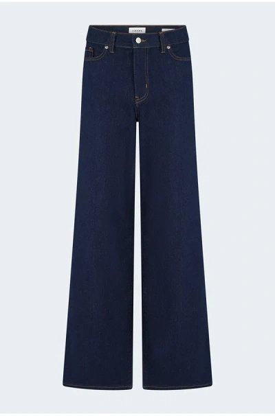 Frame Le Slim Palazzo Long In Rinse In Blue