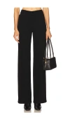 Frame Le Slim Palazzo Long Jeans In Black
