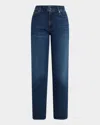 Frame Le Slim Palazzo Long Jeans In Blue