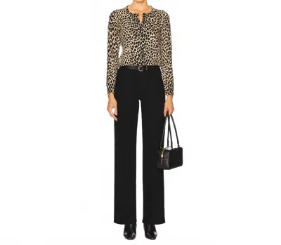 Frame Le Slim Palazzo Long Jeans In Black