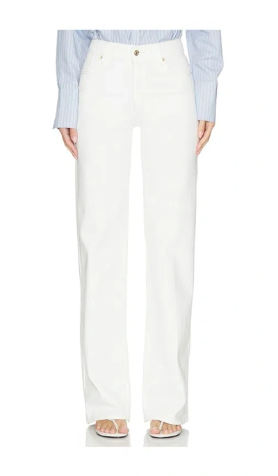 Frame Le Slim Palazzo Long Jeans In White
