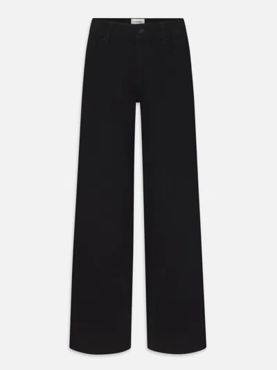 Frame Le Slim Palazzo Long Jeans In White