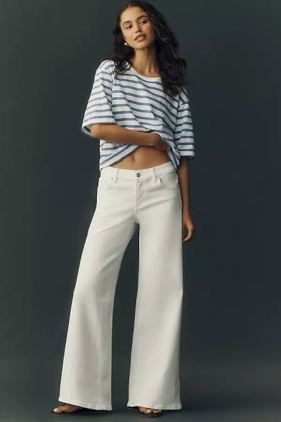 Frame Le Slim Palazzo Modernist Pocket High-rise Wide-leg Jeans In White
