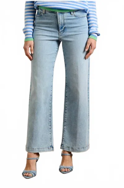 Frame Le Slim Palazzo Mid-rise Jeans In Tribute Raw After In Blue