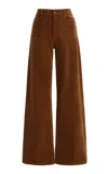 Frame Le Slim Palazzo Modernist Corduroy Pants In Brown
