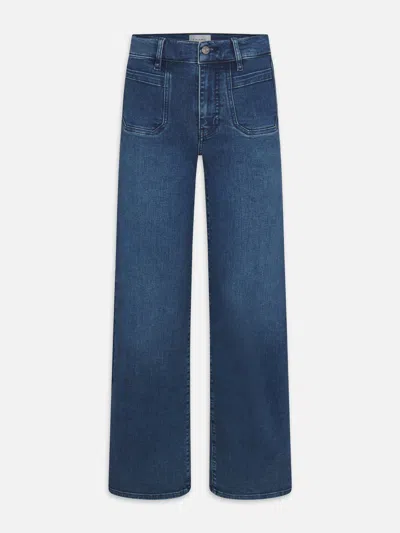 Frame Le Slim Palazzo Modernist Pocket In Blue