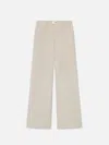 Frame Denim Le Slim Palazzo Modernist Pocket Linen-blend Pant In Brown