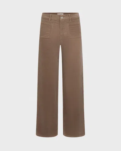 Frame Le Slim Palazzo Modernist Pocket Corduroy In Brown