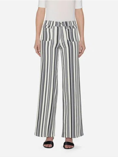 Frame Le Slim Palazzo Patch Pocket High Waist Wide Leg Jeans In Blue