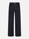 Frame Le Slim Palazzo Modernist Pocket Jeans In Blue