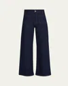 Frame Le Slim Palazzo Modernist Pocket Jeans In Blue