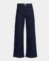 Frame Le Slim Palazzo Modernist Pocket Jeans In Blue